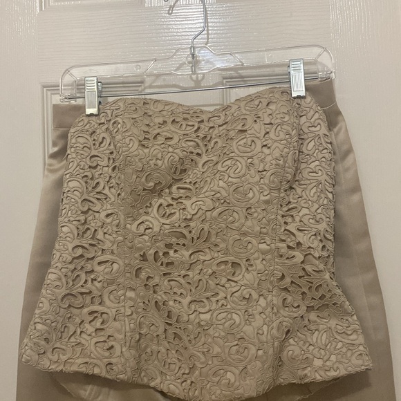 SUPER SLEEK 3 PC SUIT&GORGEOUS W/LACE BOUSTIERRE,SATIN SKIRT;CHIC BOLERO JACKET - Picture 9 of 12